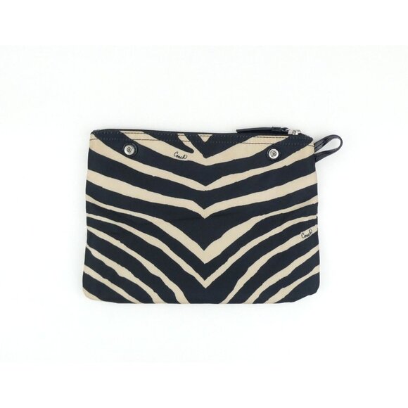 Coach Black Tan Zebra Print Snap Multifunction Pocket (Pocket Only) F77526 - Picture 3 of 10